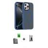 MARSİLYAN™- iPhone 16 Pro Max Kılıf Doruk Form Serisi - Siyah Bilvis Hayalet Cam Ekran Koruyucu + Raze Metal Kamera Lens - SH
