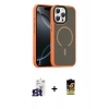 MARSİLYAN™- iPhone 16 Pro Max Kılıf Doruk Form Serisi - Siyah Buffer Cam Ekran Koruyucu + Bilvis Titan Kamera Lens - TMGI