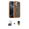 MARSİLYAN™- iPhone 16 Pro Max Kılıf Doruk Form Serisi - Siyah Buffer Cam Ekran Koruyucu + Bilvis Titan Kamera Lens - GS