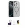 MARSİLYAN™- iPhone 16 Pro Max Kılıf Doruk Form Serisi - Siyah Buffer Cam Ekran Koruyucu + Bilvis Titan Kamera Lens - SH