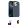 MARSİLYAN™- iPhone 16 Pro Max Kılıf Doruk Form Serisi - Siyah Buffer Cam Ekran Koruyucu + Bilvis Titan Kamera Lens - TMGI