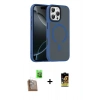 MARSİLYAN™- iPhone 16 Pro Max Kılıf Doruk Form Serisi - Siyah Buffer Cam Ekran Koruyucu + Çöl Titanyum Raze Metal Kamera Lens