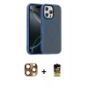 MARSİLYAN™- iPhone 16 Pro Max Kılıf Doruk Form Serisi - Siyah Buffer Cam Ekran Koruyucu + Pers Alüminyum Kamera Lens - CLTM