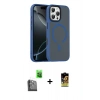 MARSİLYAN™- iPhone 16 Pro Max Kılıf Doruk Form Serisi - Siyah Buffer Cam Ekran Koruyucu + Raze Metal Kamera Lens - SH