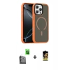 MARSİLYAN™- iPhone 16 Pro Max Kılıf Doruk Form Serisi - Siyah Buffer Cam Ekran Koruyucu + Raze Metal Kamera Lens - SH