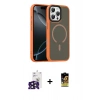 MARSİLYAN™- iPhone 16 Pro Max Kılıf Doruk Form Serisi - Siyah Buffer Cam Ekran Koruyucu + Bilvis Titan Kamera Lens - SH
