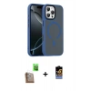MARSİLYAN™- iPhone 16 Pro Max Kılıf Doruk Form Serisi - Siyah Buffer Hayalet Cam Ekran Koruyucu + Raze Metal Kamera Lens - CLTM