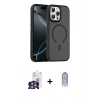 MARSİLYAN™- iPhone 16 Pro Max Kılıf Doruk Form Serisi - Siyah Joko Magic 5D Cam + Bilvis Titan Kamera Lens - GS