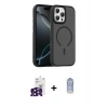 MARSİLYAN™- iPhone 16 Pro Max Kılıf Doruk Form Serisi - Siyah Joko Magic 5D Cam + Bilvis Titan Kamera Lens - SH