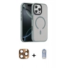 MARSİLYAN™- iPhone 16 Pro Max Kılıf Doruk Form Serisi - Siyah Joko Magic 5D Cam + Pers Alüminyum Kamera Lens - CLTM