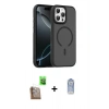 MARSİLYAN™- iPhone 16 Pro Max Kılıf Doruk Form Serisi - Siyah Joko Magic 5D Cam + Raze Metal Kamera Lens - CLTM