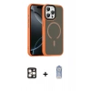 MARSİLYAN™- iPhone 16 Pro Max Kılıf Doruk Form Serisi - Siyah Joko Magic 5D Cam + PVD Metal Kamera Lens - GD