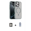 MARSİLYAN™- iPhone 16 Pro Max Kılıf Doruk Form Serisi - Siyah Joko Magic 5D Cam + PVD Metal Kamera Lens - GD