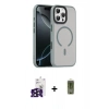 MARSİLYAN™- iPhone 16 Pro Max Kılıf Doruk Form Serisi - Siyah Joko Magic 5D Hayalet Cam + Bilvis Titan Kamera Lens - SH