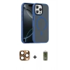 MARSİLYAN™- iPhone 16 Pro Max Kılıf Doruk Form Serisi - Siyah Joko Magic 5D Hayalet Cam + Pers Alüminyum Kamera Lens - CLTM