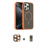 MARSİLYAN™- iPhone 16 Pro Max Kılıf Doruk Form Serisi - Siyah Joko Magic 5D Hayalet Cam + Pers Alüminyum Kamera Lens - CLTM