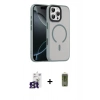MARSİLYAN™- iPhone 16 Pro Max Kılıf Doruk Form Serisi - Siyah Joko Magic 5D Hayalet Cam + Titanyum Gri Bilvis Titan Kamera Lens