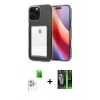 MARSİLYAN™- iPhone 16 Pro Max Kılıf Doruk Klasik Koleksiyonu - Şeffaf 360 Full Body Arka Koruyucu + Raze Metal Kamera Lens - BZ