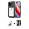MARSİLYAN™- iPhone 16 Pro Max Kılıf Doruk Klasik Koleksiyonu - Şeffaf 360 Full Body Arka Koruyucu + Bilvis Titan Kamera Lens - TMGI