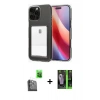 MARSİLYAN™- iPhone 16 Pro Max Kılıf Doruk Klasik Koleksiyonu - Şeffaf 360 Full Body Arka Koruyucu + Raze Metal Kamera Lens - SH