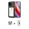 MARSİLYAN™- iPhone 16 Pro Max Kılıf Doruk Klasik Koleksiyonu - Şeffaf Pasifik Cam Ekran Koruyucu + Pers Alüminyum Kamera Lens - GI