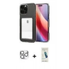 MARSİLYAN™- iPhone 16 Pro Max Kılıf Doruk Klasik Koleksiyonu - Şeffaf Pasifik Cam Ekran Koruyucu + Pers Alüminyum Kamera Lens - GS