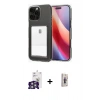 MARSİLYAN™- iPhone 16 Pro Max Kılıf Doruk Klasik Koleksiyonu - Siyah Bilvis 3D Cam Ekran Koruyucu + Bilvis Titan Kamera Lens - GS