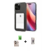 MARSİLYAN™- iPhone 16 Pro Max Kılıf Doruk Klasik Koleksiyonu - Siyah Bilvis 3D Cam Ekran Koruyucu + Raze Metal Kamera Lens - NLGY