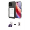 MARSİLYAN™- iPhone 16 Pro Max Kılıf Doruk Klasik Koleksiyonu - Siyah Bilvis 3D Cam Ekran Koruyucu + Siyah Bilvis Titan Kamera Lens