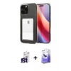 MARSİLYAN™- iPhone 16 Pro Max Kılıf Doruk Klasik Koleksiyonu - Siyah Bilvis 5in1 5D Magic Hayalet Cam Ekran Koruyucu + Bilvis Titan Kamera Lens - TMGI
