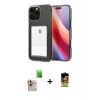MARSİLYAN™- iPhone 16 Pro Max Kılıf Doruk Klasik Koleksiyonu - Siyah Buffer Cam Ekran Koruyucu + Raze Metal Kamera Lens - NLGY