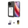 MARSİLYAN™- iPhone 16 Pro Max Kılıf Doruk Klasik Koleksiyonu - Siyah Buffer Cam Ekran Koruyucu + Titanyum Gri Bilvis Titan Kamera Lens