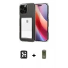 MARSİLYAN™- iPhone 16 Pro Max Kılıf Doruk Klasik Koleksiyonu - Siyah Joko Magic 5D Hayalet Cam + PVD Metal Kamera Lens - SH