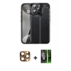 MARSİLYAN™- iPhone 16 Pro Max Kılıf Doruk Klasik Özel Seri - Şeffaf 360 Full Body Arka Koruyucu + Pers Alüminyum Kamera Lens - CLTM
