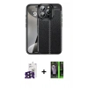 MARSİLYAN™- iPhone 16 Pro Max Kılıf Doruk Klasik Özel Seri - Şeffaf 360 Full Body Arka Koruyucu + Bilvis Titan Kamera Lens - SH