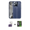 MARSİLYAN™- iPhone 16 Pro Max Kılıf Doruk Klasik Özel Seri - Şeffaf 360 Full Body Arka Koruyucu + Bilvis Titan Kamera Lens - SH