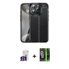 MARSİLYAN™- iPhone 16 Pro Max Kılıf Doruk Klasik Özel Seri - Şeffaf 360 Full Body Arka Koruyucu + Bilvis Titan Kamera Lens - TMGI