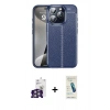 MARSİLYAN™- iPhone 16 Pro Max Kılıf Doruk Klasik Özel Seri - Şeffaf Pasifik Cam Ekran Koruyucu + Bilvis Titan Kamera Lens - GS