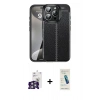 MARSİLYAN™- iPhone 16 Pro Max Kılıf Doruk Klasik Özel Seri - Şeffaf Pasifik Cam Ekran Koruyucu + Bilvis Titan Kamera Lens - GS