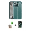 MARSİLYAN™- iPhone 16 Pro Max Kılıf Doruk Klasik Özel Seri - Siyah 360 Mat Full Body Arka Koruyucu + Raze Metal Kamera Lens - CLTM