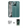 MARSİLYAN™- iPhone 16 Pro Max Kılıf Doruk Klasik Özel Seri - Siyah 360 Mat Full Body Arka Koruyucu + Pers Alüminyum Kamera Lens - GS