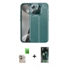 MARSİLYAN™- iPhone 16 Pro Max Kılıf Doruk Klasik Özel Seri - Siyah 360 Mat Full Body Arka Koruyucu + Raze Metal Kamera Lens - NLGY