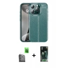 MARSİLYAN™- iPhone 16 Pro Max Kılıf Doruk Klasik Özel Seri - Siyah 360 Mat Full Body Arka Koruyucu + Raze Metal Kamera Lens - SH
