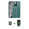 MARSİLYAN™- iPhone 16 Pro Max Kılıf Doruk Klasik Özel Seri - Siyah 360 Mat Full Body Arka Koruyucu + PVD Metal Kamera Lens - SH