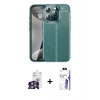 MARSİLYAN™- iPhone 16 Pro Max Kılıf Doruk Klasik Özel Seri - Siyah Bilvis 3X AR HD Cam Ekran Koruyucu + Bilvis Titan Kamera Lens - GS