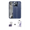 MARSİLYAN™- iPhone 16 Pro Max Kılıf Doruk Klasik Özel Seri - Siyah Bilvis 3X AR HD Cam Ekran Koruyucu + Bilvis Titan Kamera Lens - TMGI