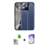 MARSİLYAN™- iPhone 16 Pro Max Kılıf Doruk Klasik Özel Seri - Siyah Bilvis 5in1 3D Magic Cam Ekran Koruyucu + Raze Metal Kamera Lens - NLGY
