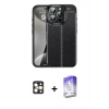 MARSİLYAN™- iPhone 16 Pro Max Kılıf Doruk Klasik Özel Seri - Siyah Bilvis 5in1 3D Magic Cam Ekran Koruyucu + Gold PVD Metal Kamera Lens