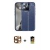 MARSİLYAN™- iPhone 16 Pro Max Kılıf Doruk Klasik Özel Seri - Siyah Buffer Cam Ekran Koruyucu + Pers Alüminyum Kamera Lens - CLTM