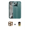 MARSİLYAN™- iPhone 16 Pro Max Kılıf Doruk Klasik Özel Seri - Siyah Buffer Cam Ekran Koruyucu + Pers Alüminyum Kamera Lens - CLTM